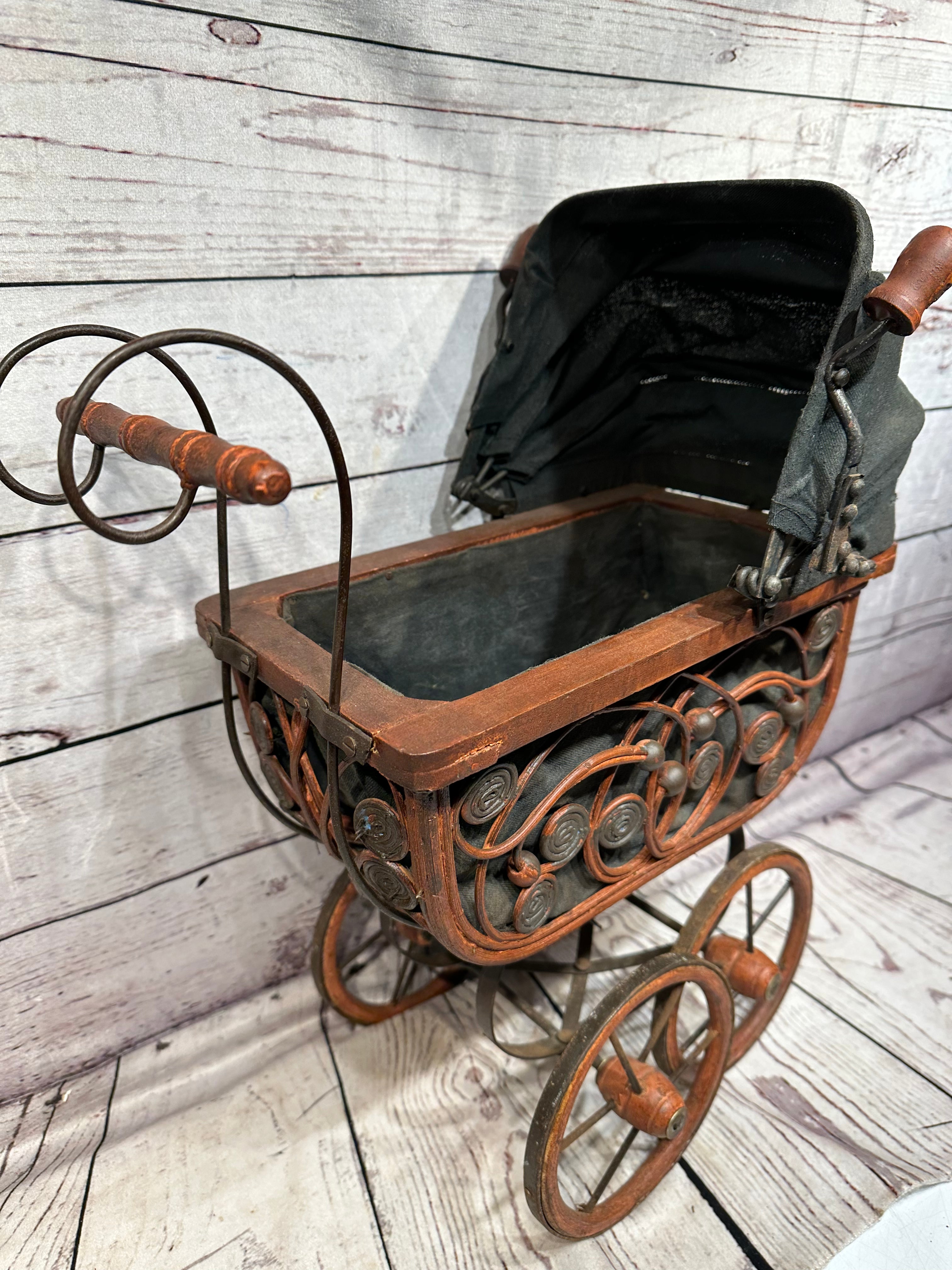 1970s Wood Baby Doll Carriage