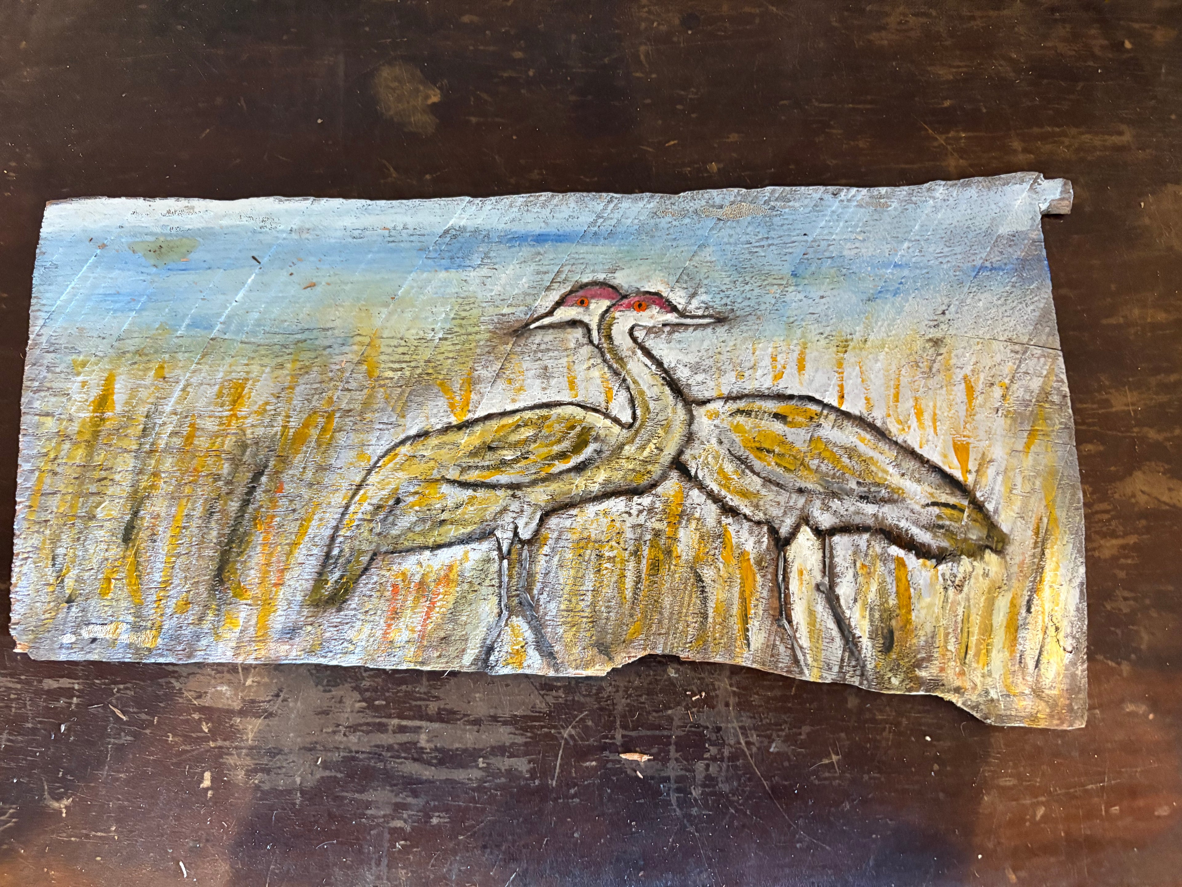 Hand painted Wood