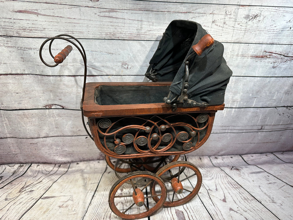 1970s Wood Baby Doll Carriage