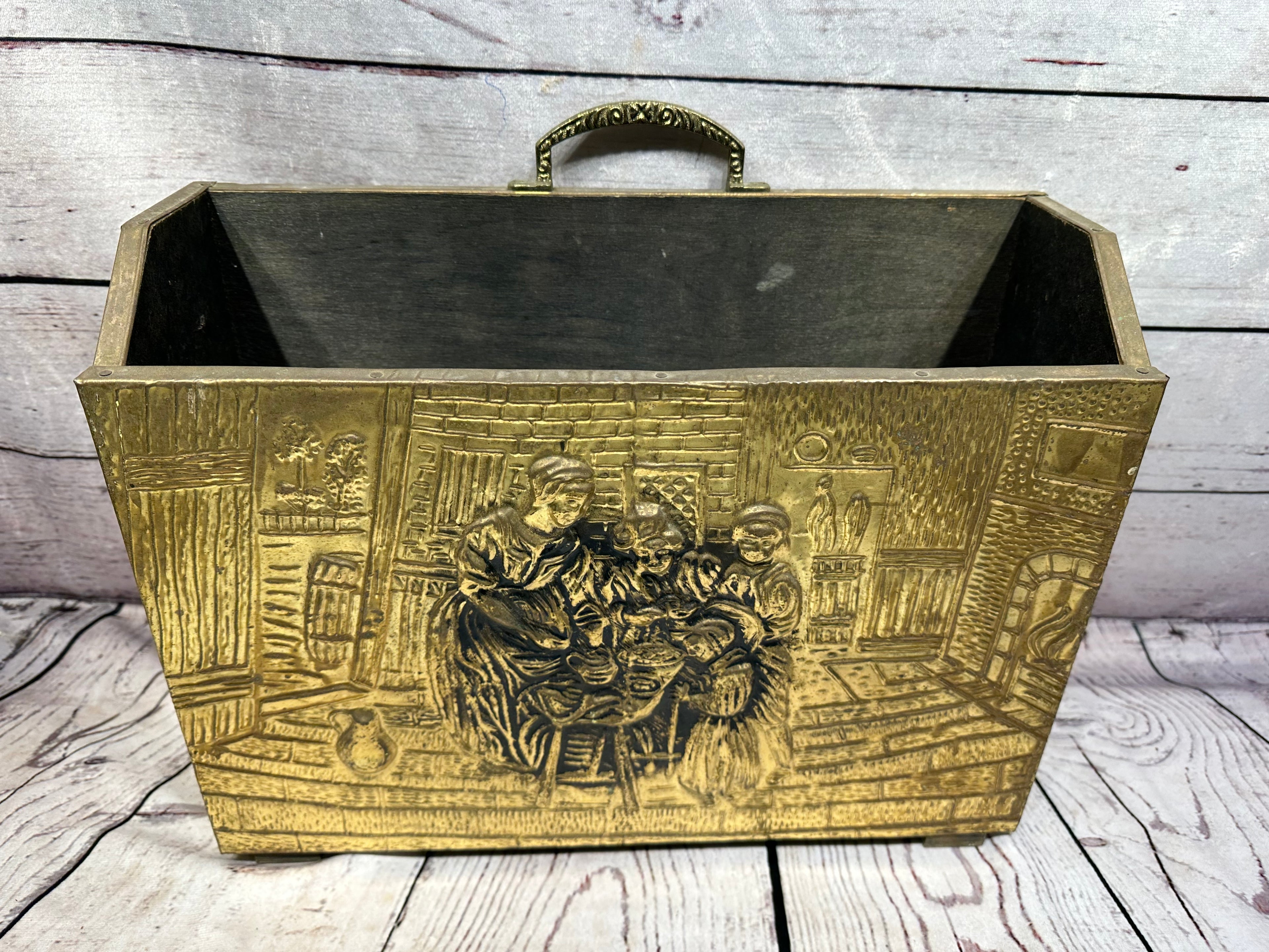 Hammered Bronze Newspaper Holder