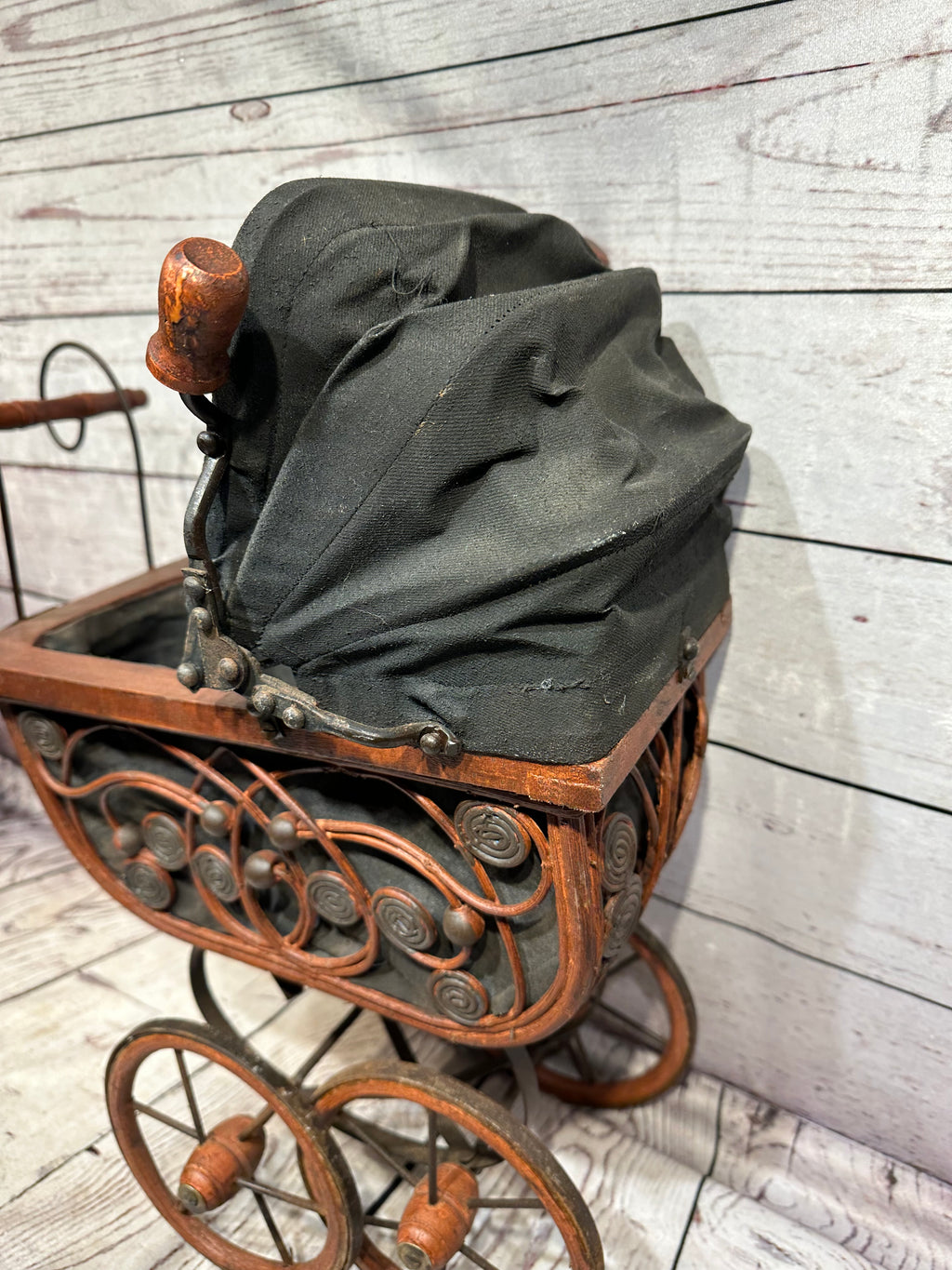 1970s Wood Baby Doll Carriage