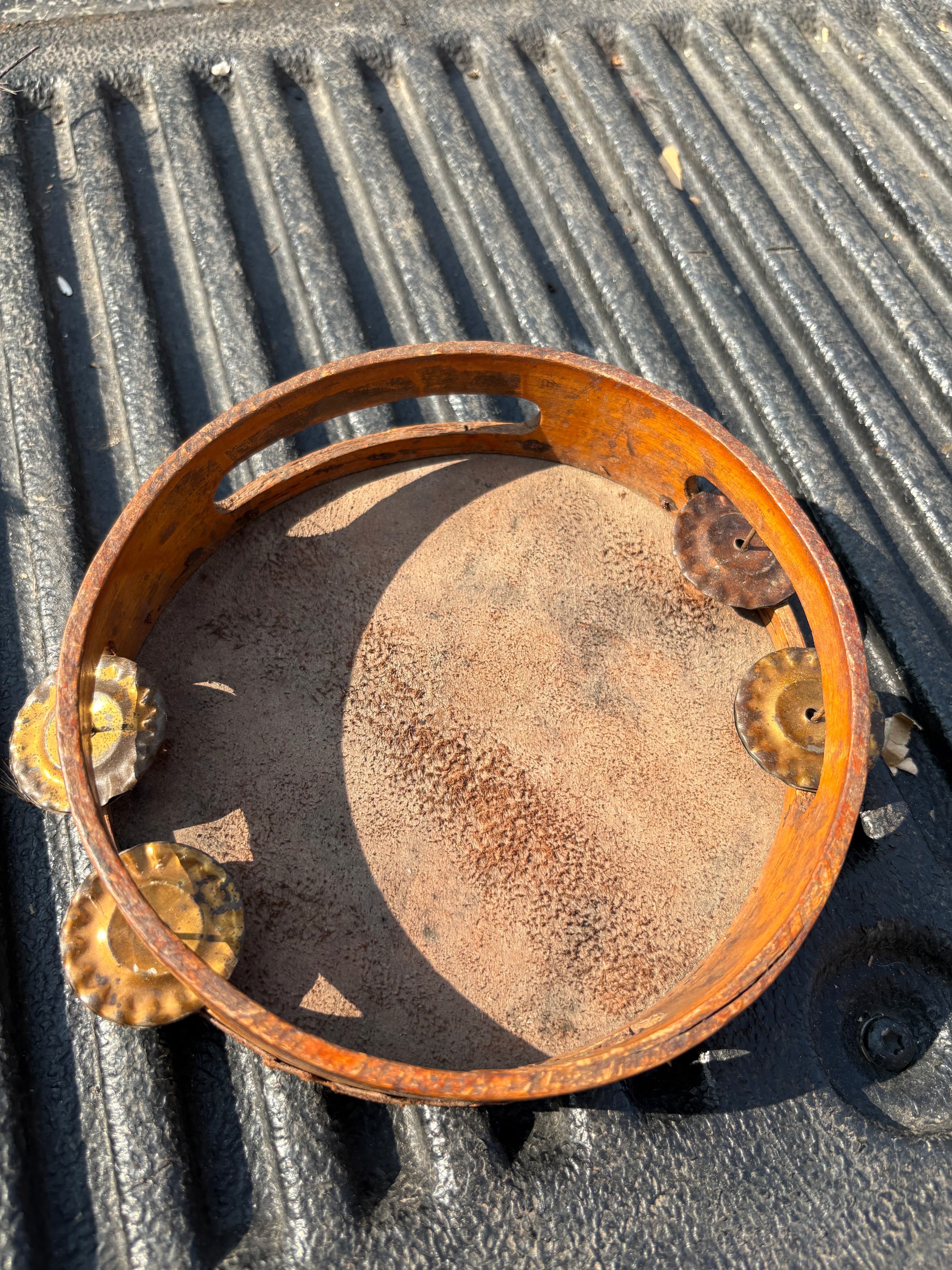 Leather tambourine