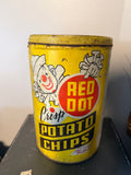 Red Dot Potato Chip Tin