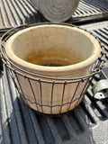 Stone Pot and wire basket