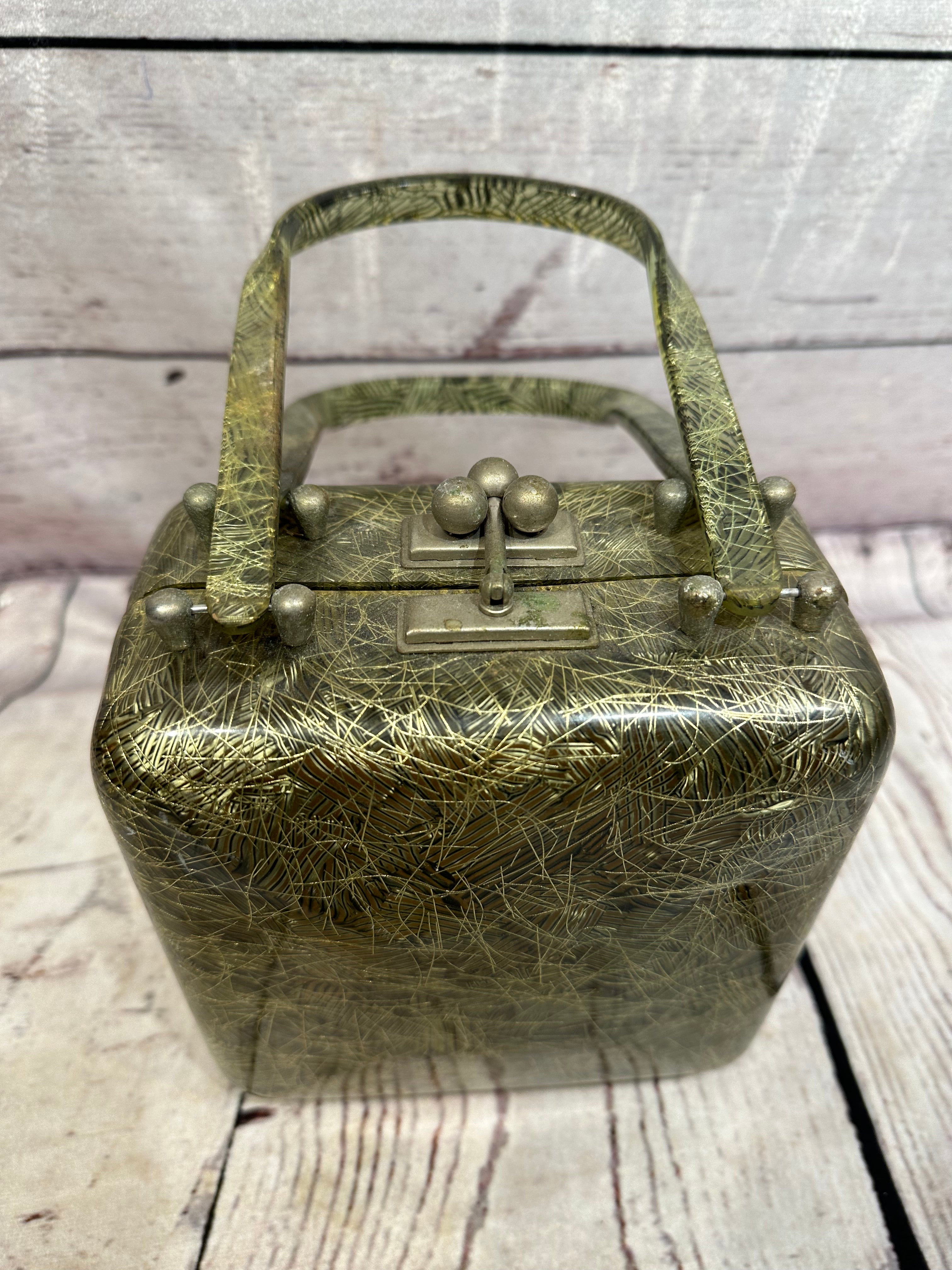 Green splatter colored hand purse