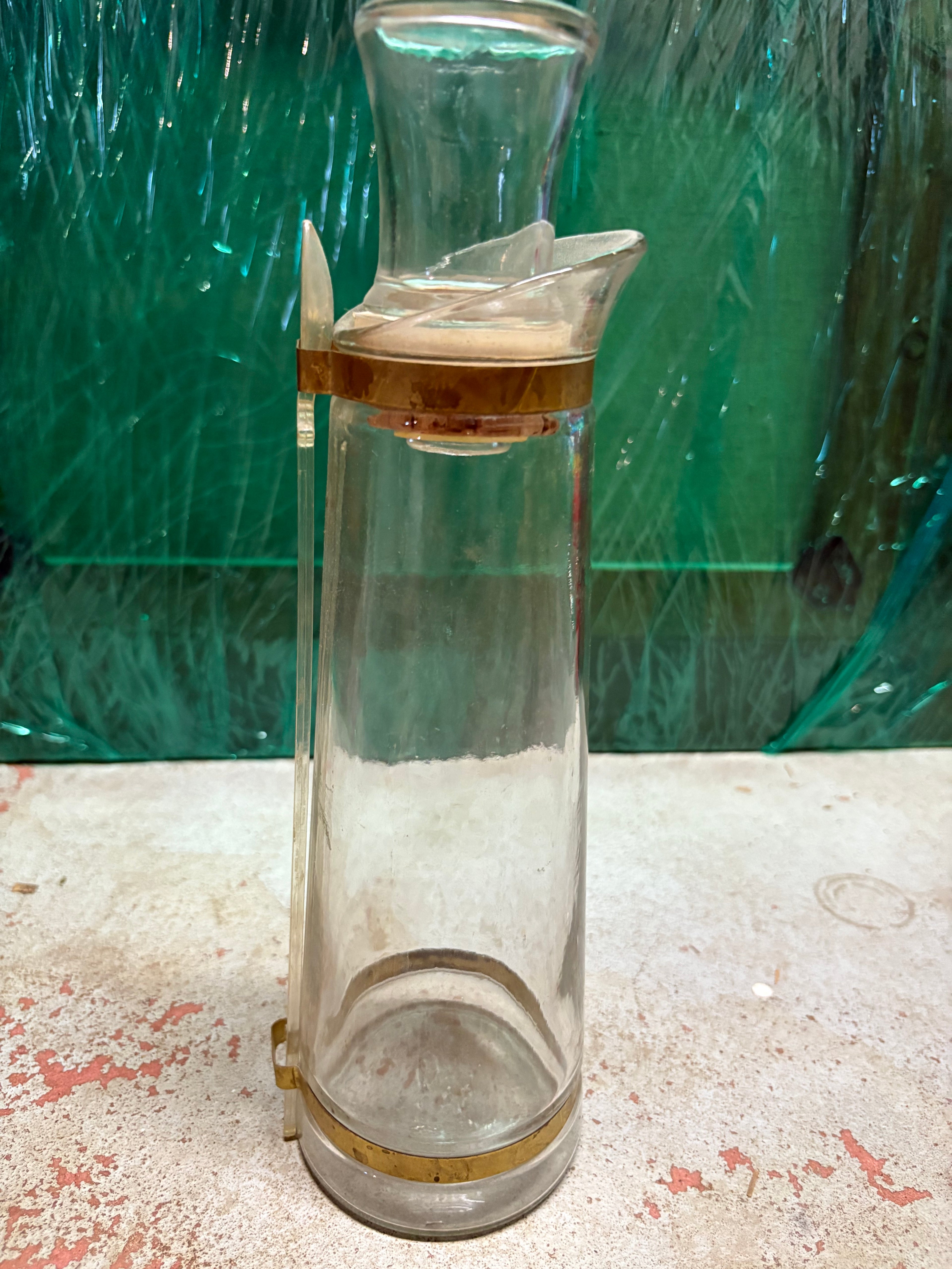 Glass & Brass Carafe