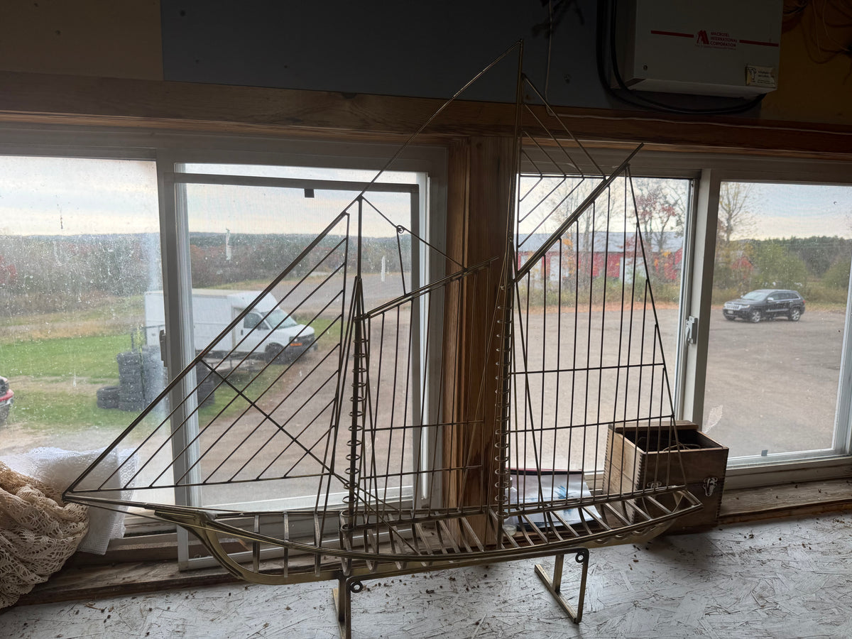 BRASS Wire Sailboat