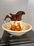 McCoy Pottery Pitcher and Wash Bowl