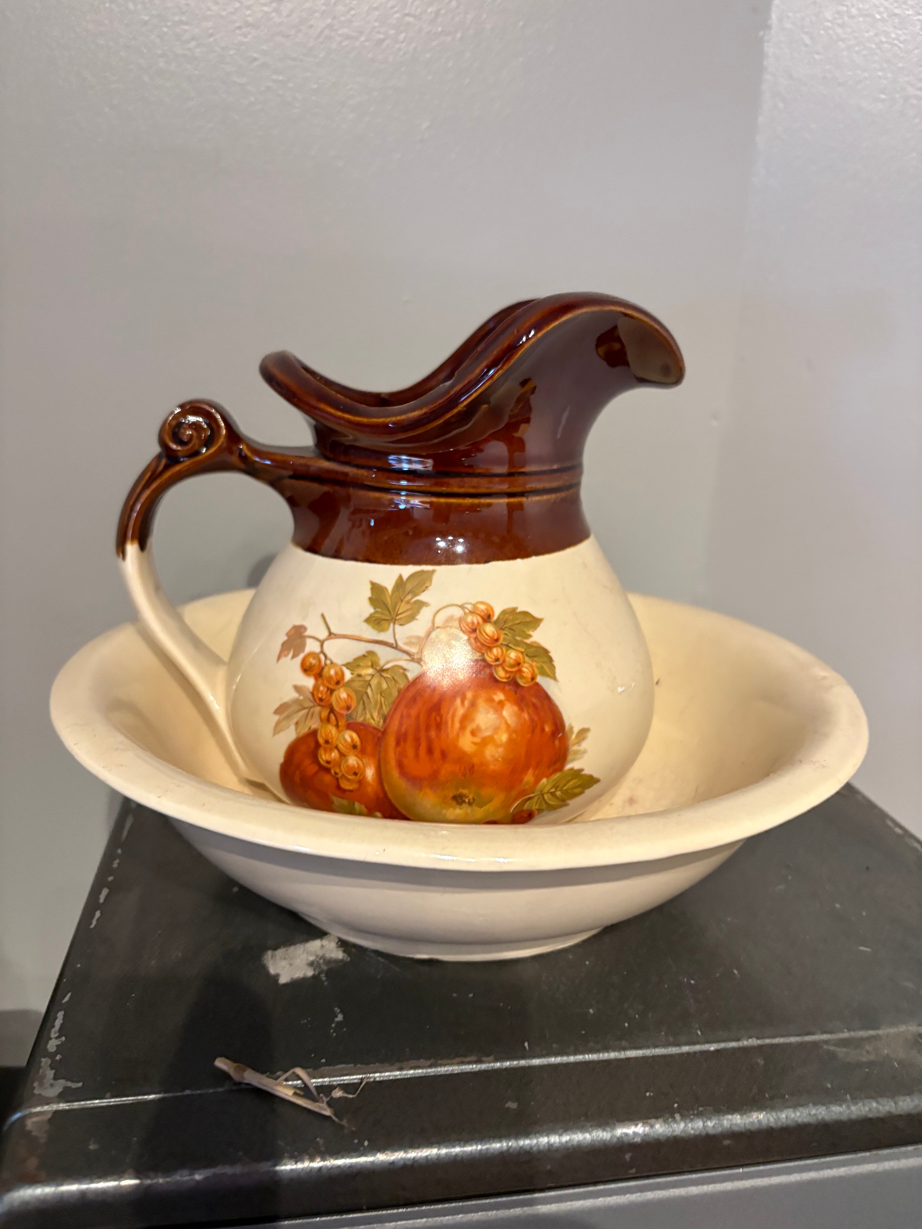 McCoy Pottery Pitcher and Wash Bowl