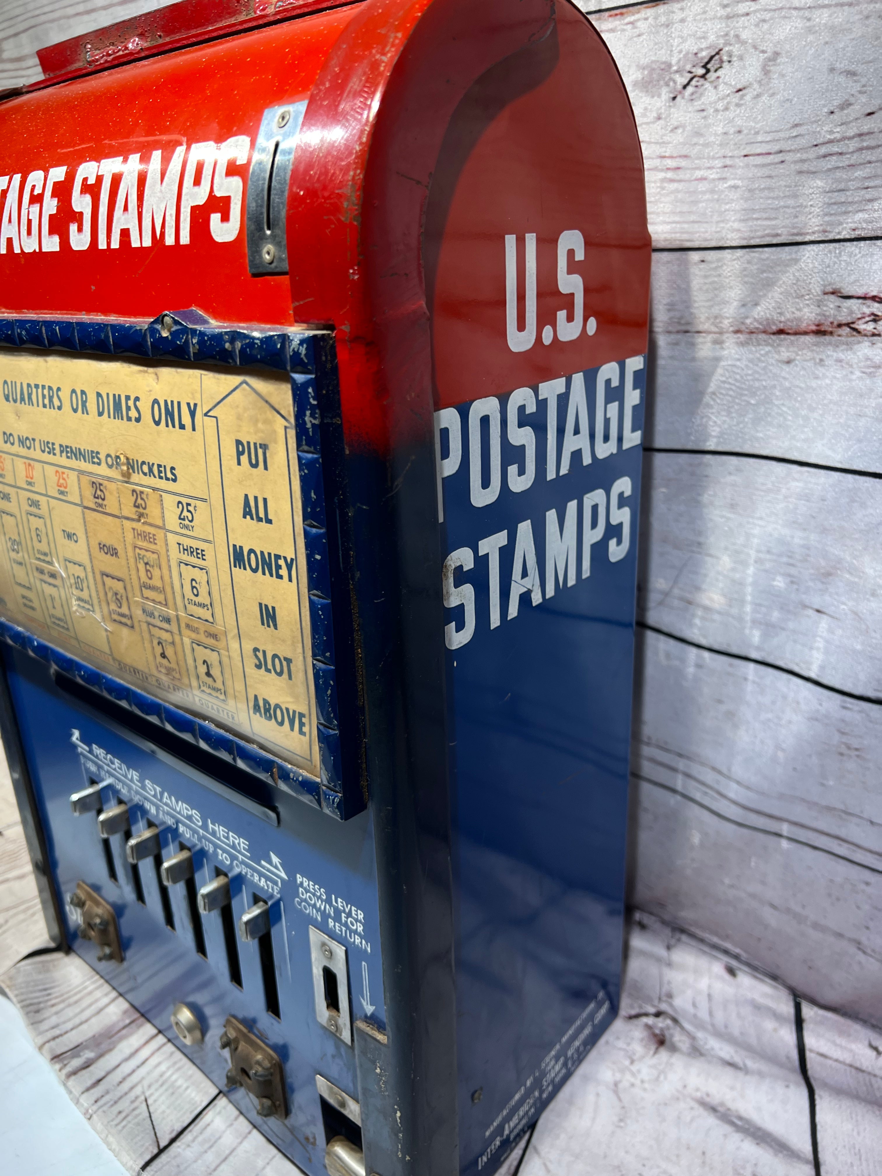 Four vintage US postage stamps from the 1930's and 1940's Wood