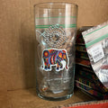 Glass vase with elephant