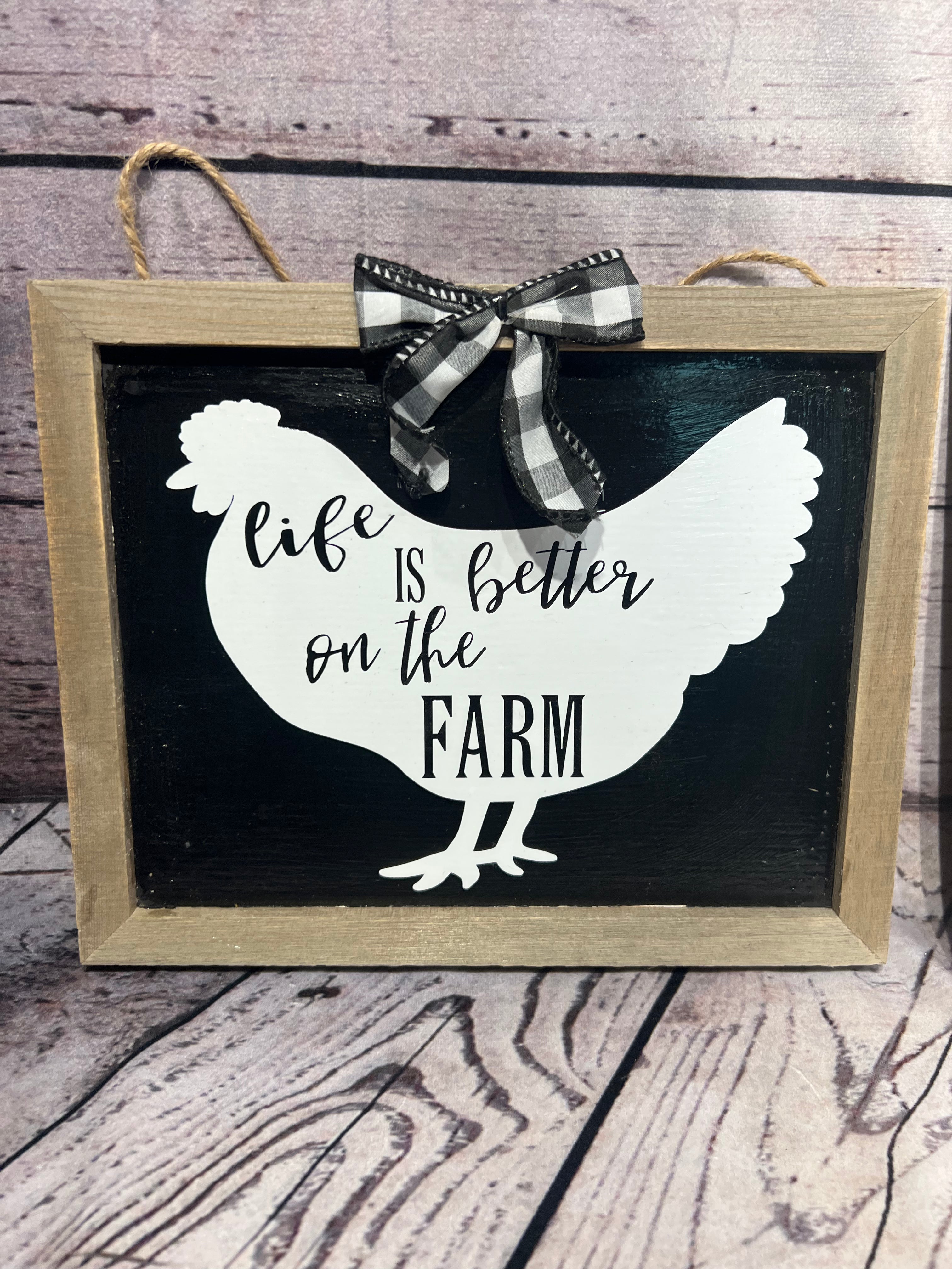 Handmade hanging signs