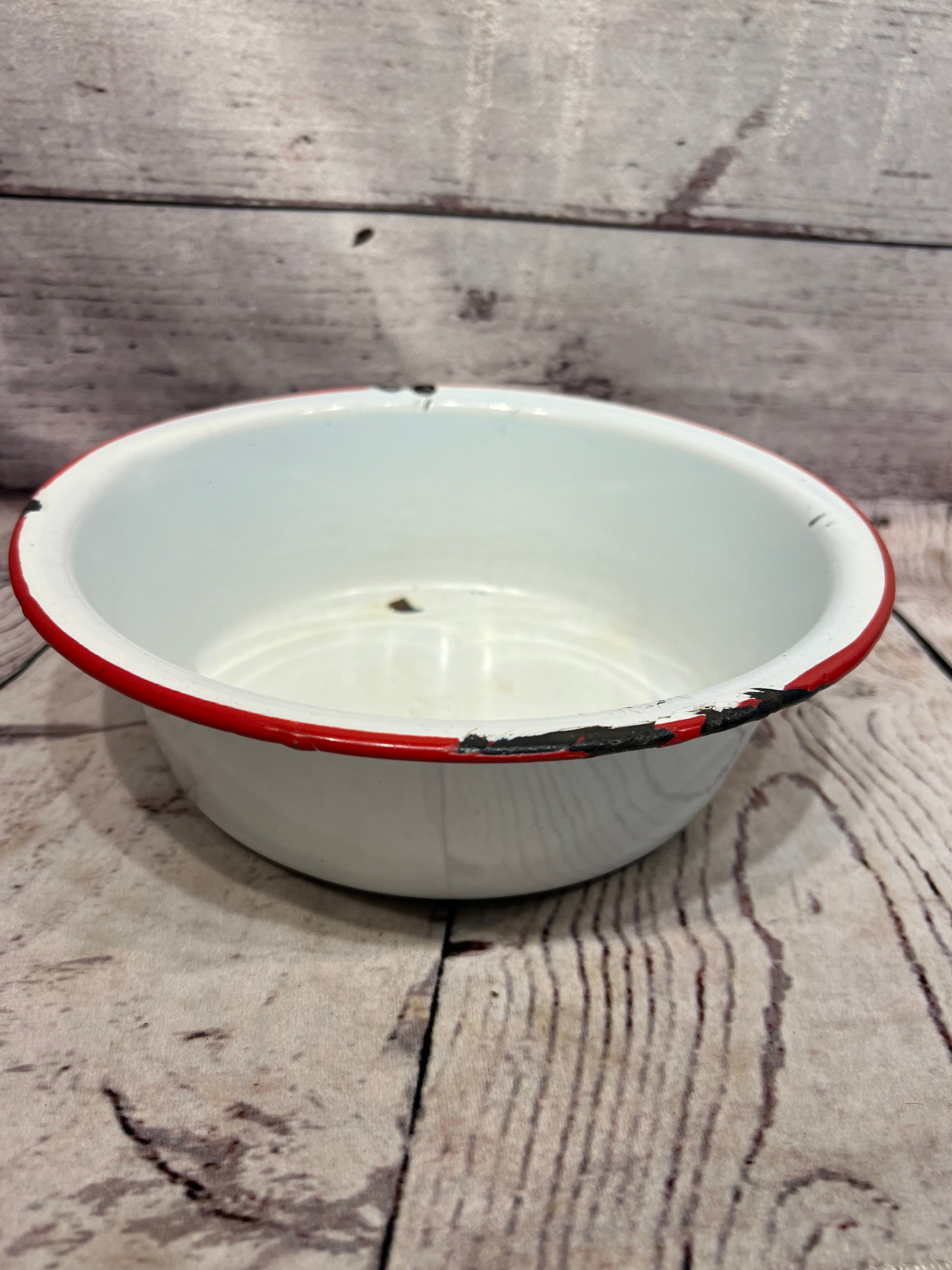 Red Enamel Bowl