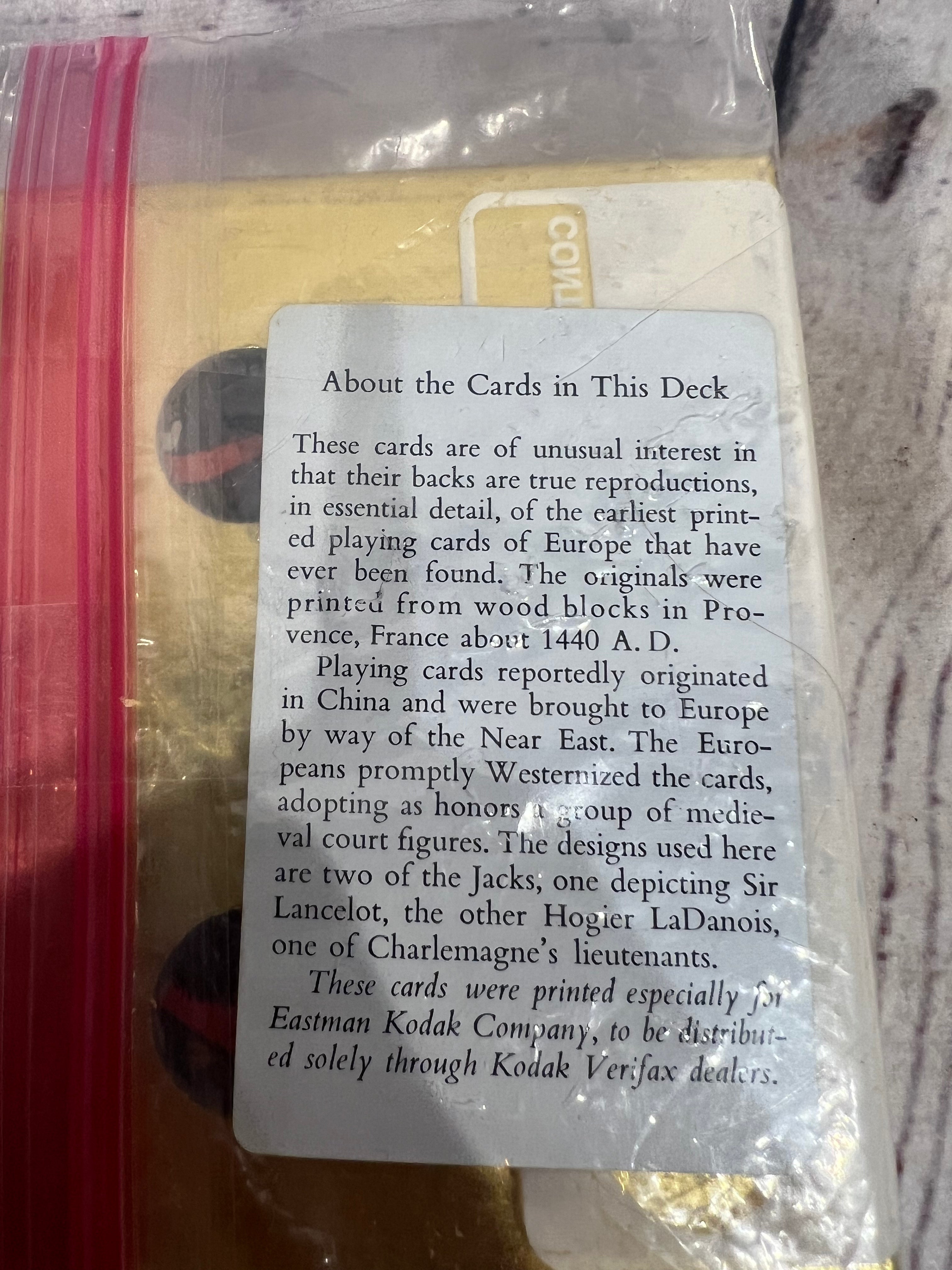 1950's Eastman Kodak Co. Playing cards