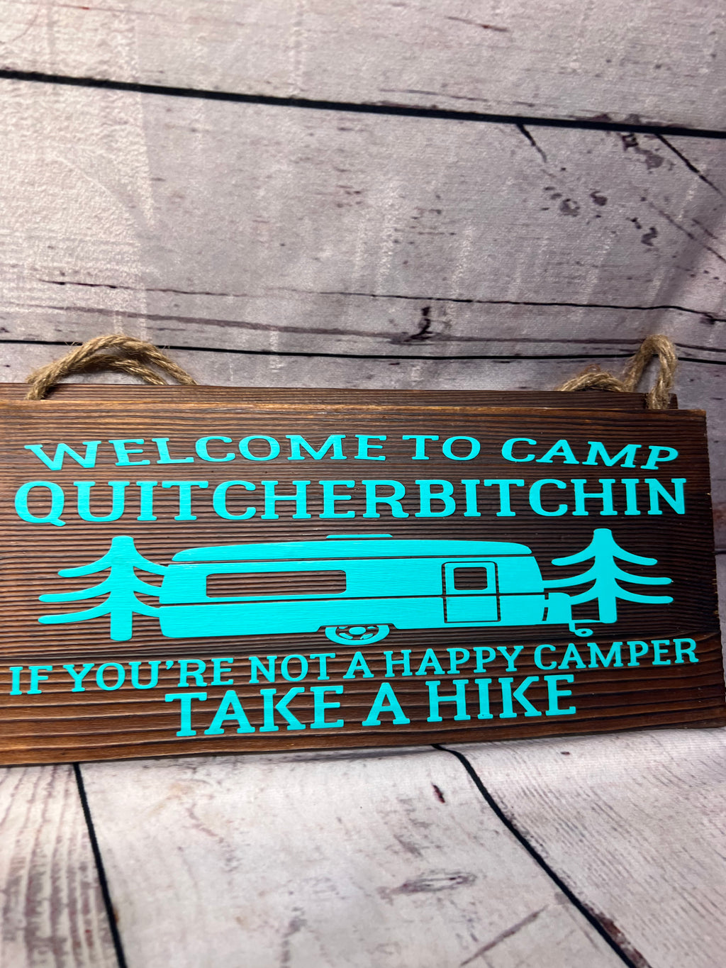 Handmade hanging signs
