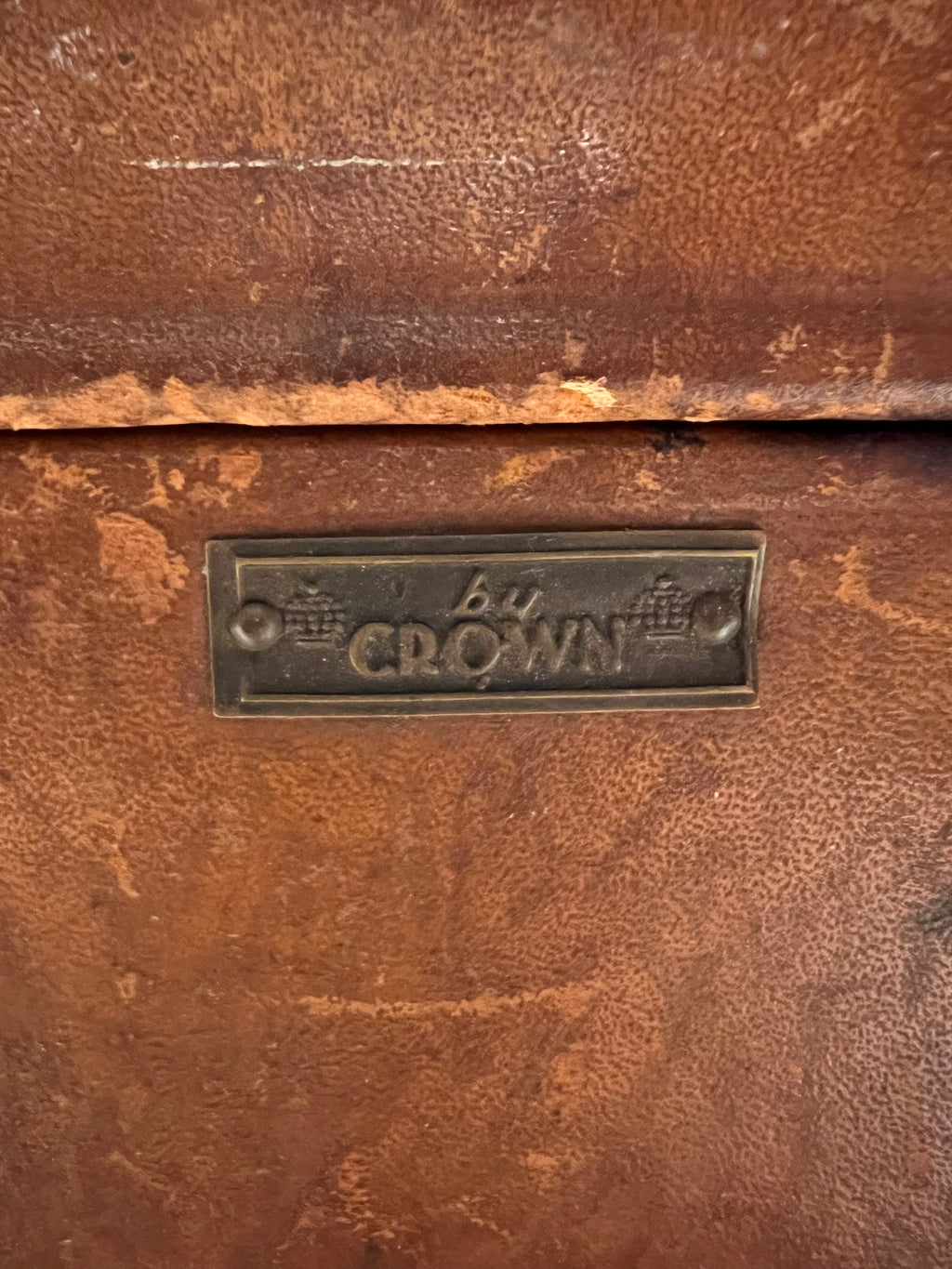 E.E.P Crown Leather Suitcase