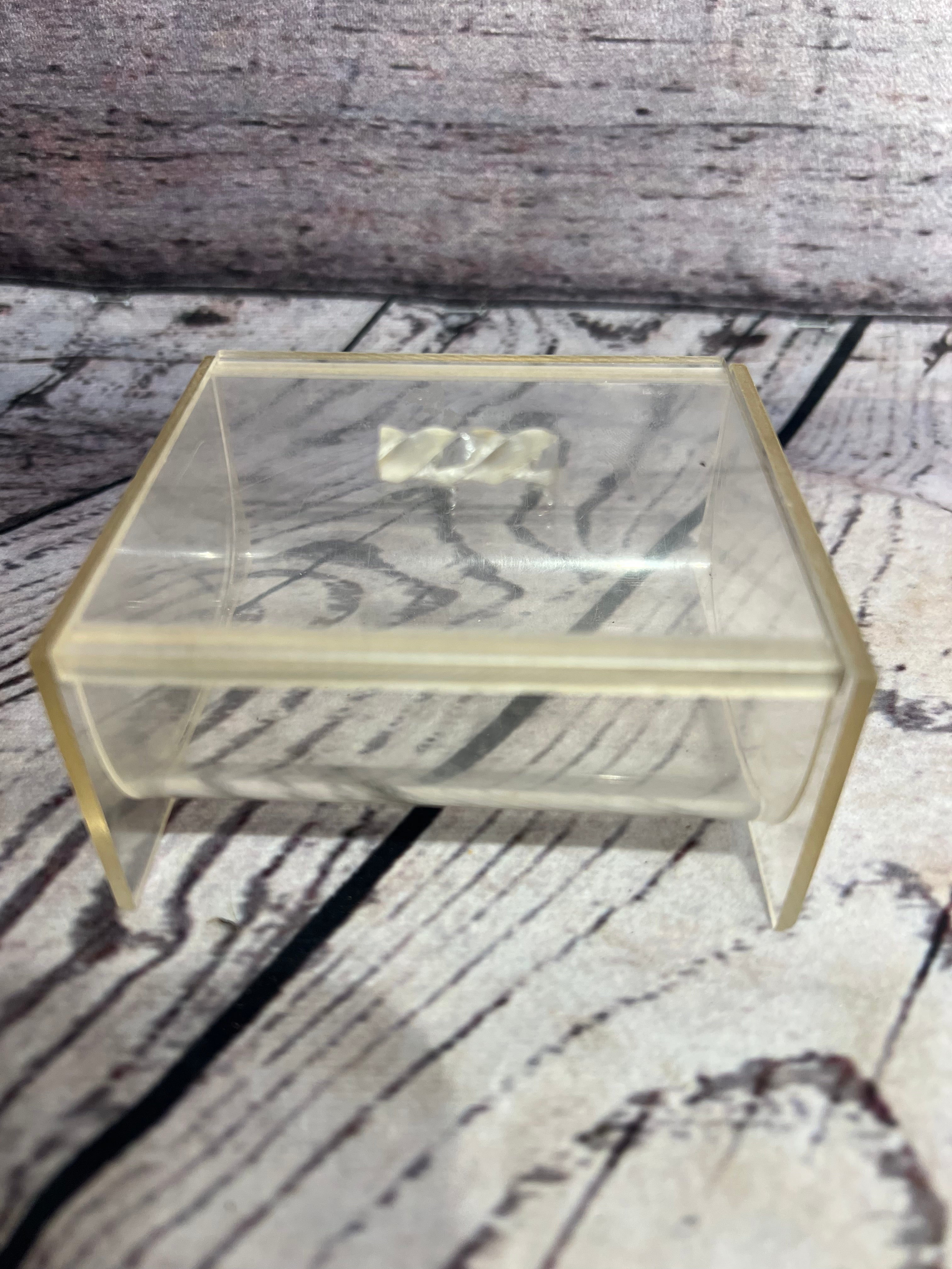 Vintage Clear Acrylic Jewelry box