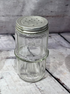 Vaseline glass salt shaker no lid