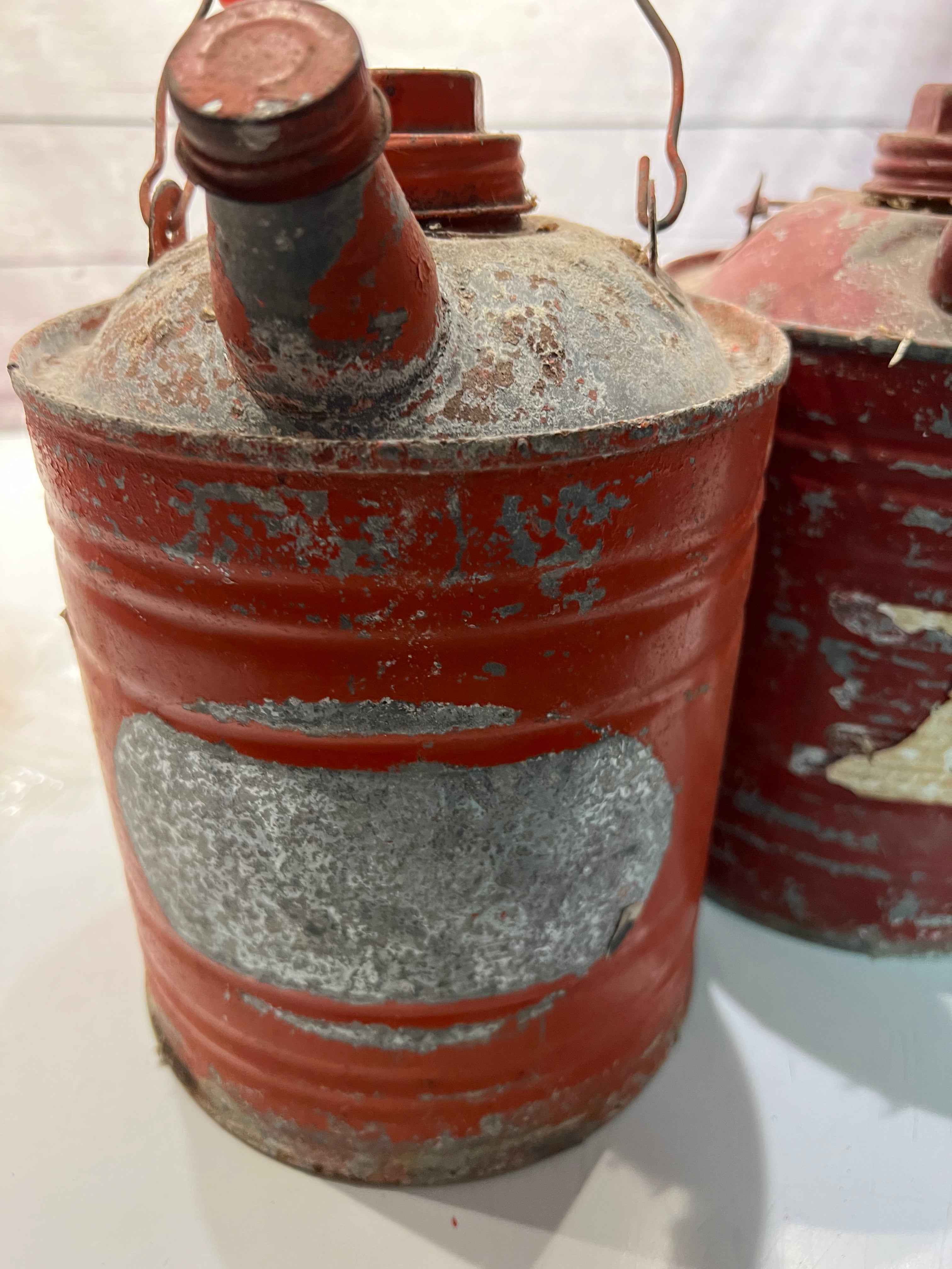 Vintage small gas cans