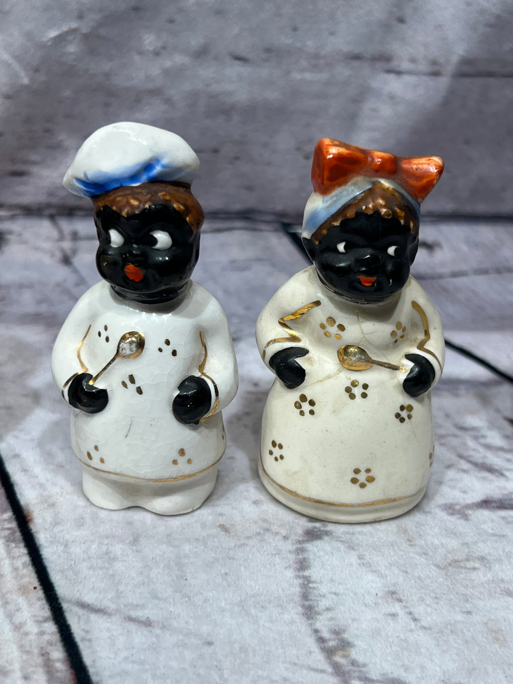 Antique Salt & Pepper shakers