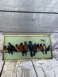 Birds on fence line
