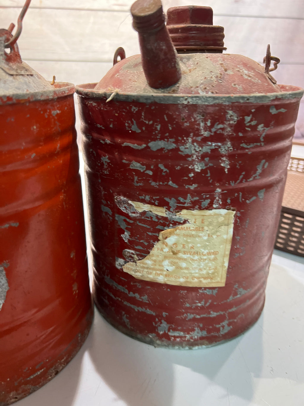 Vintage small gas cans