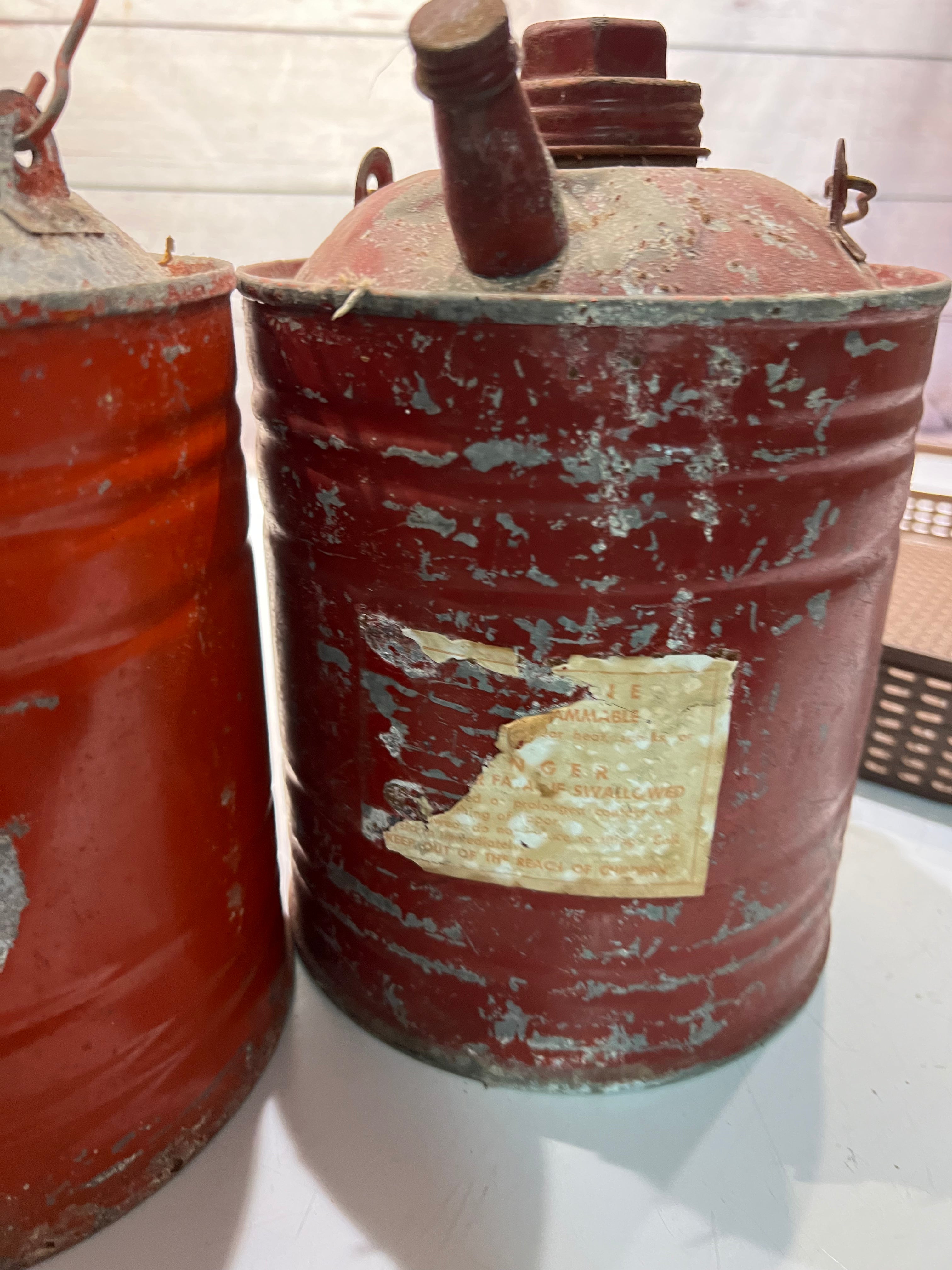 Vintage small gas cans