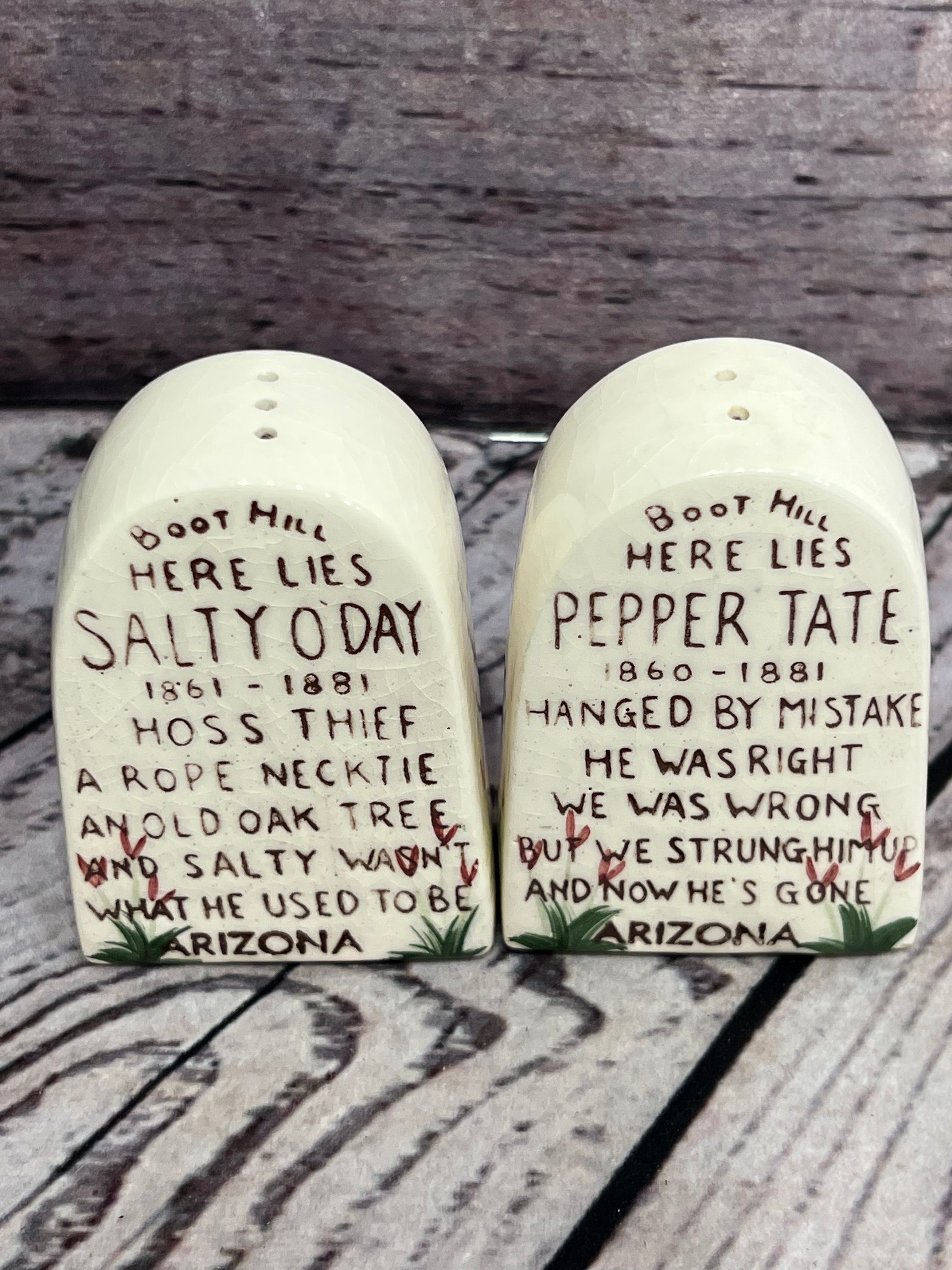 Here Lies Tombstone Salt & Pepper Shakers