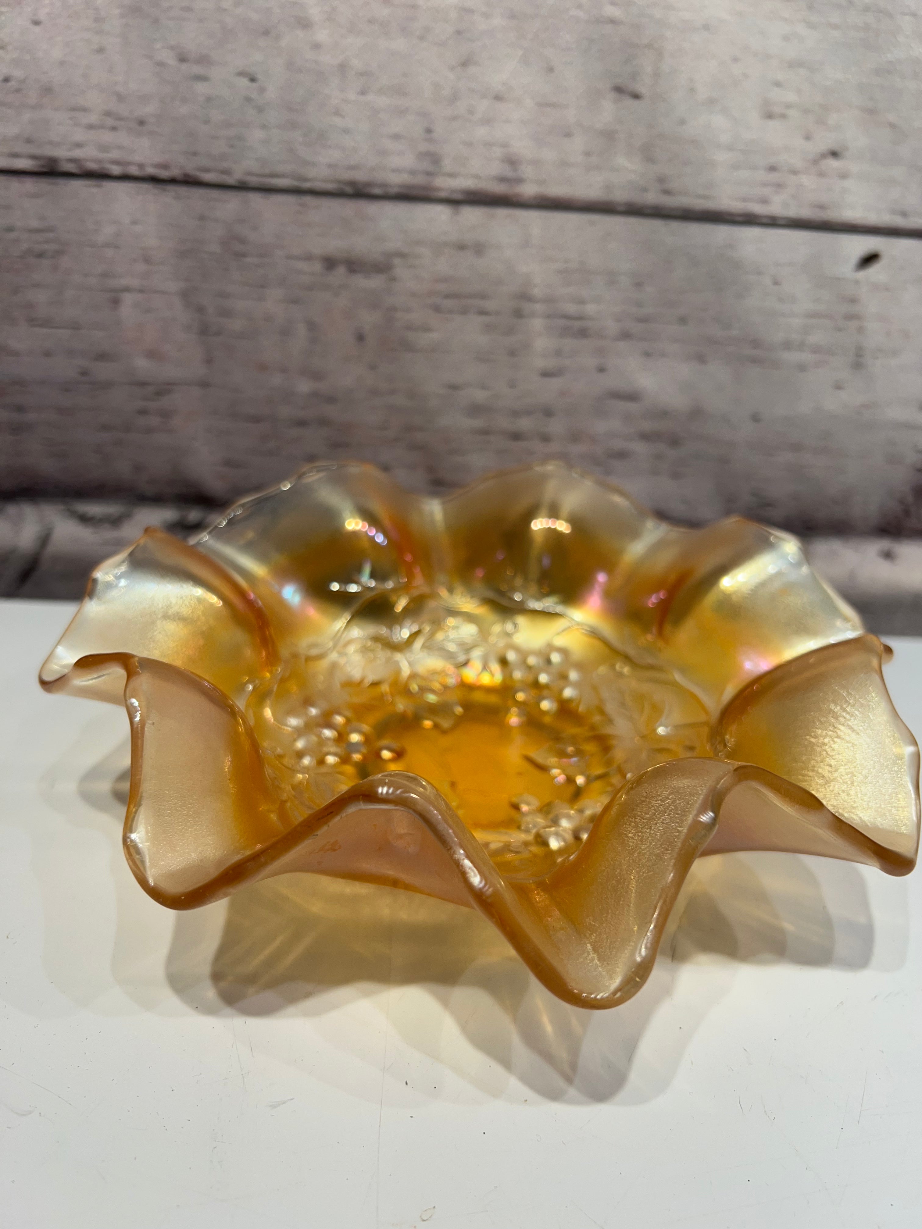 Peach glass plate