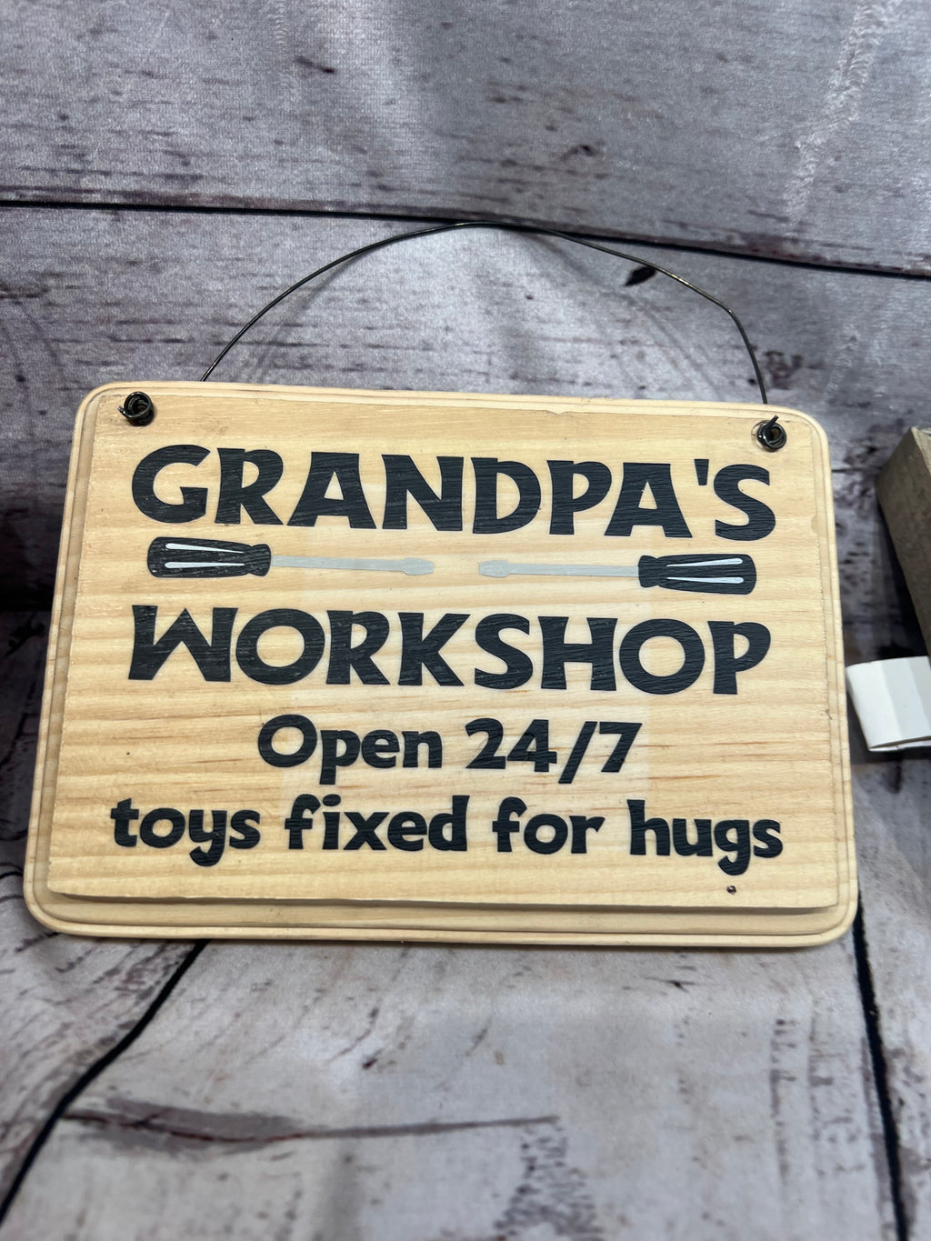Handmade hanging signs
