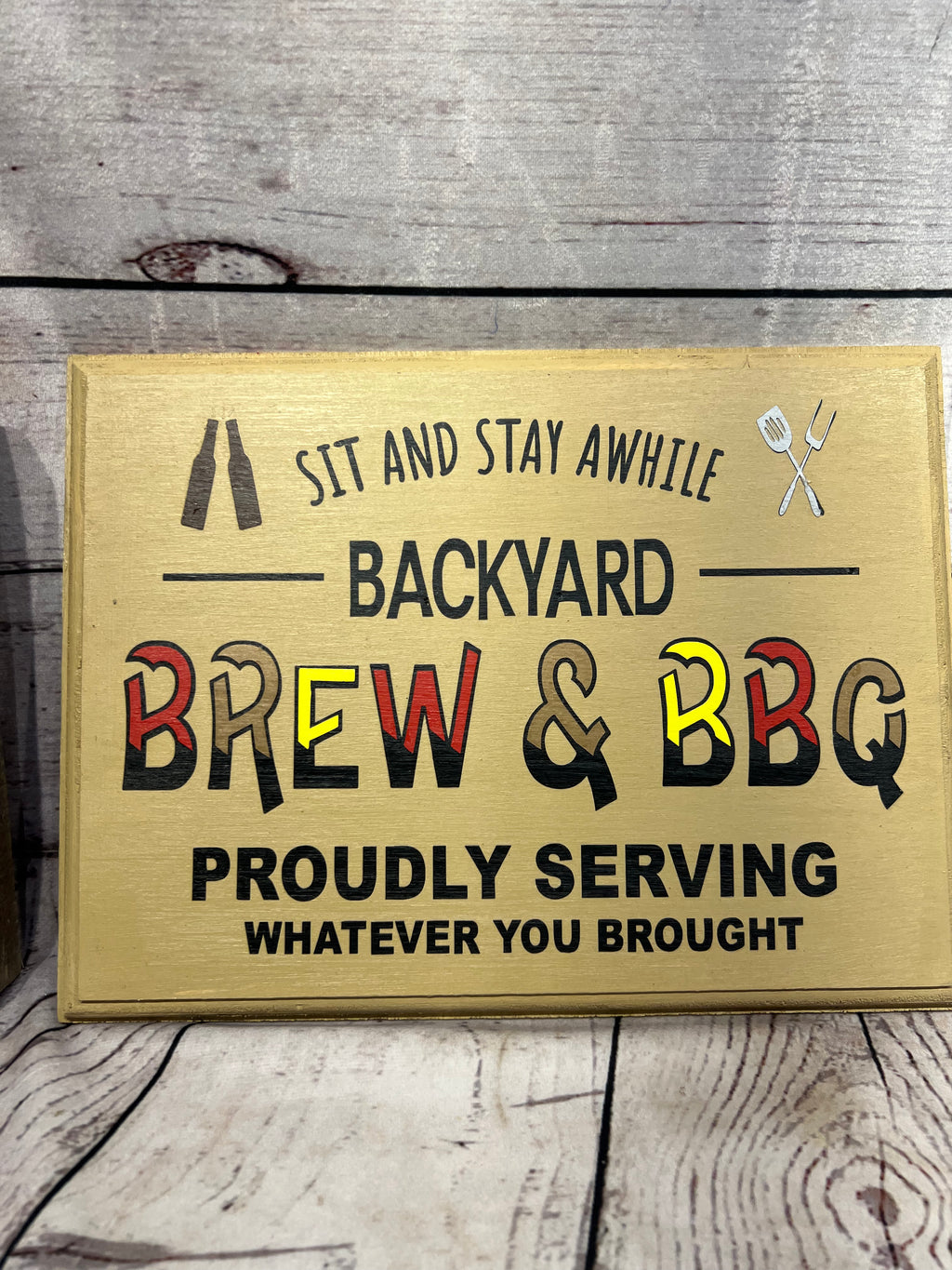 Handmade hanging signs