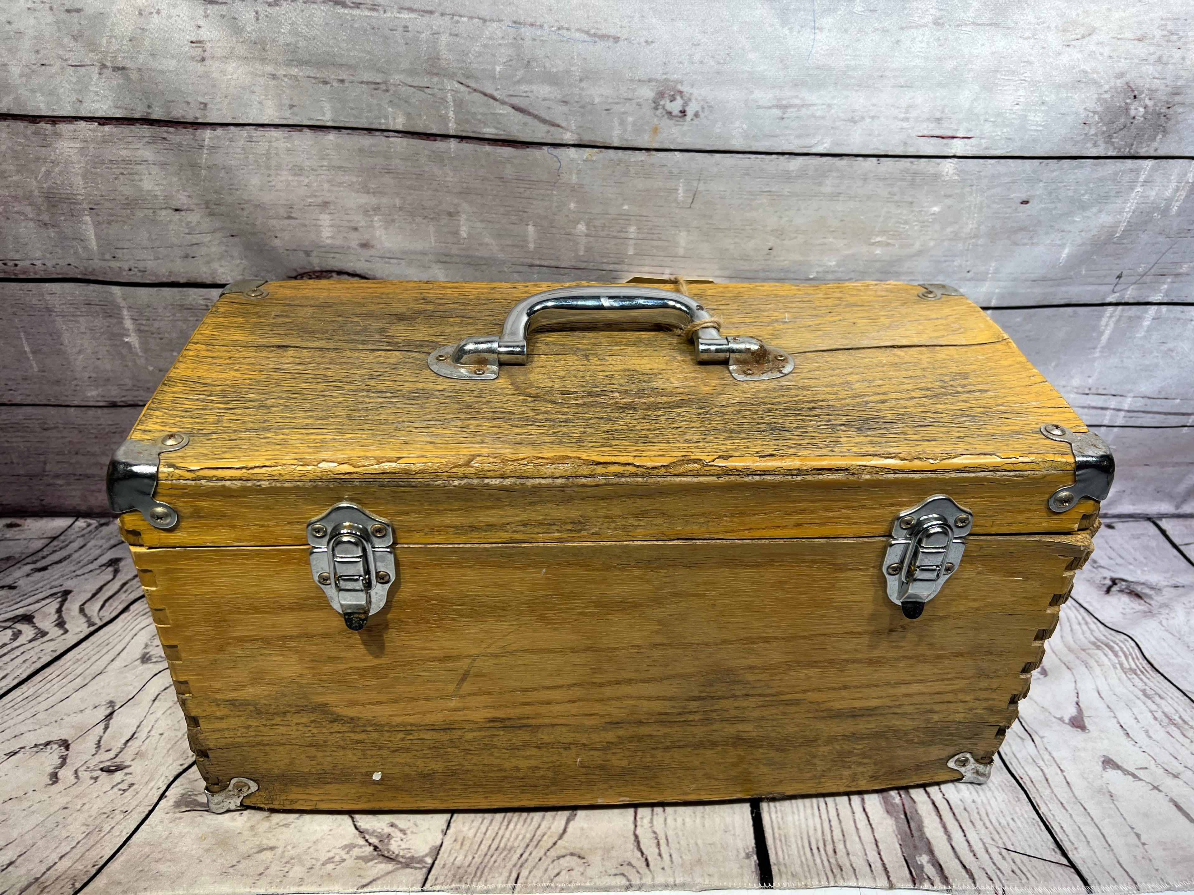 Large wood chest