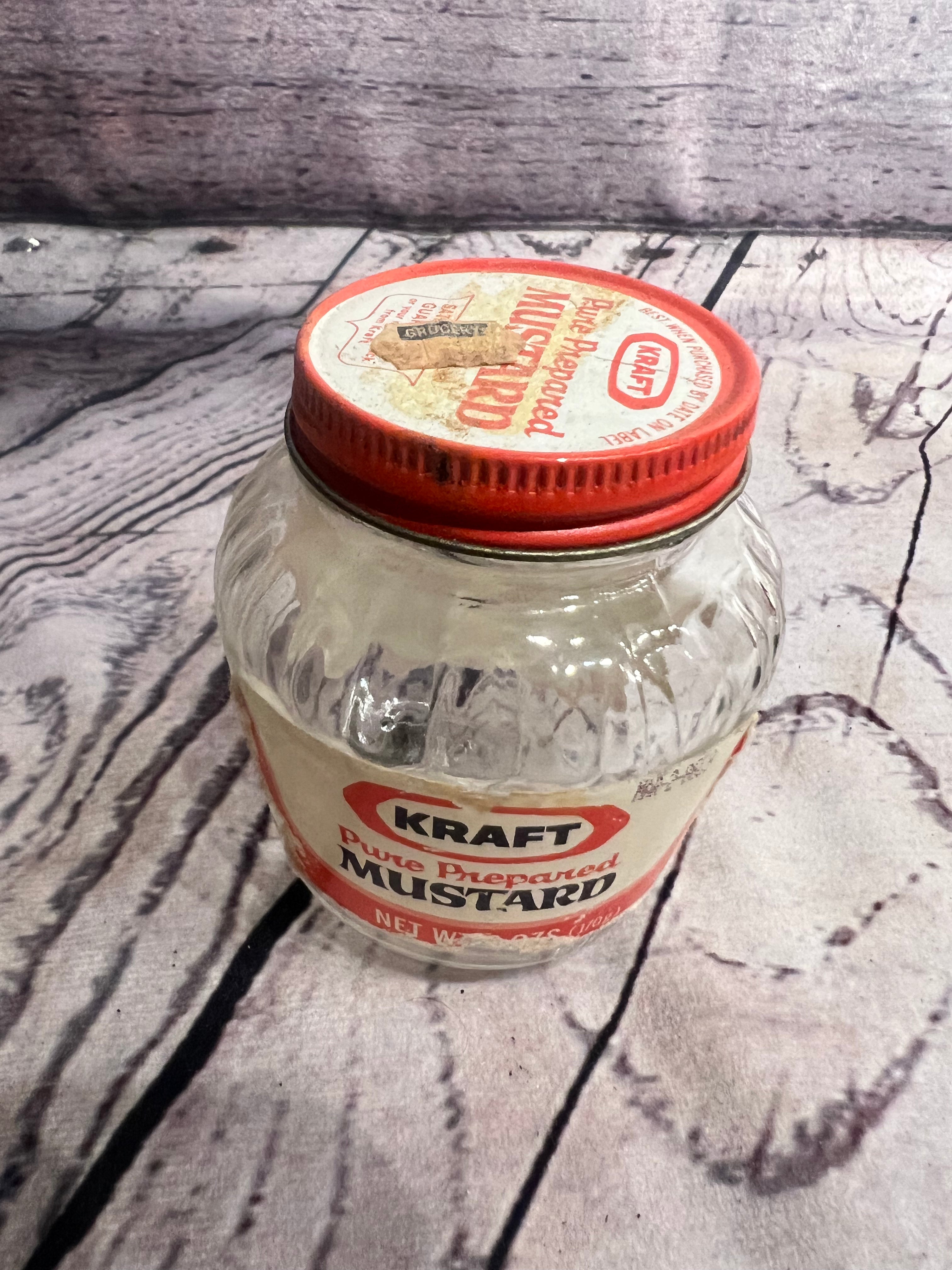 Vintage kraft mustard jar