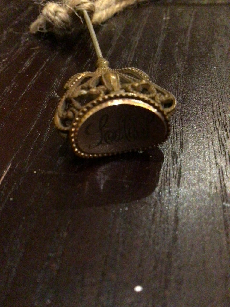 1900s Victorian brass hairpin