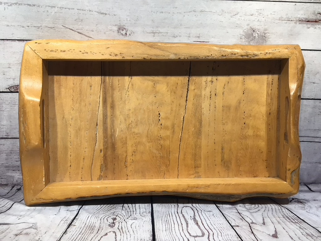 Hand carved wood caring platter