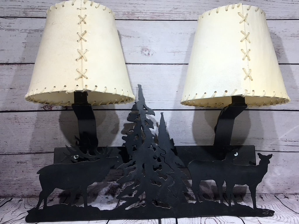 Moose/deer wall lamp