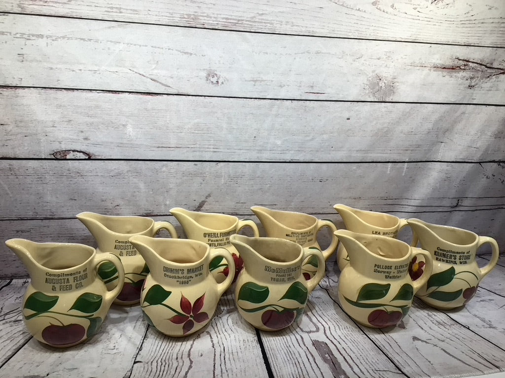 Assorted Wattson creamer pitchers