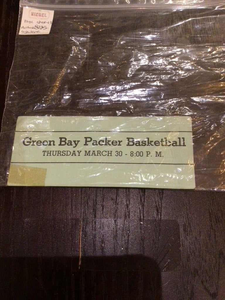 Green Bay Packers Basketball Ticket
