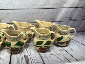 Assorted Wattson creamer pitchers