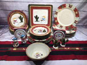 25 pc Sonoma Dishes-"Happy Trails Holiday"