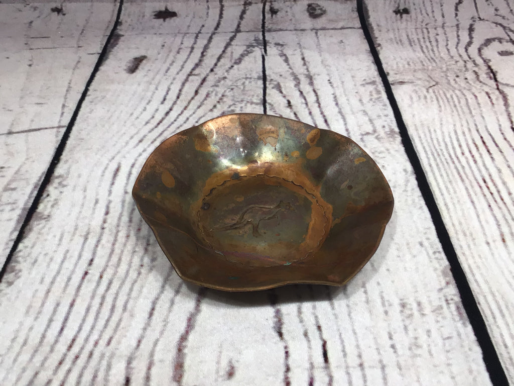 Small Copper Plate w Pinecone