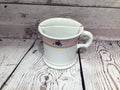 Cup with divider purple strip on top