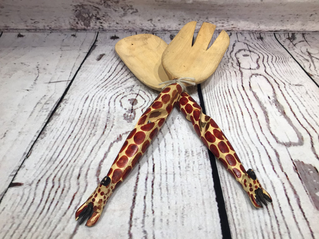 giraffe wooden spoons/utensils
