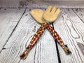 giraffe wooden spoons/utensils