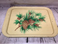 TV trays with pinecone pattern