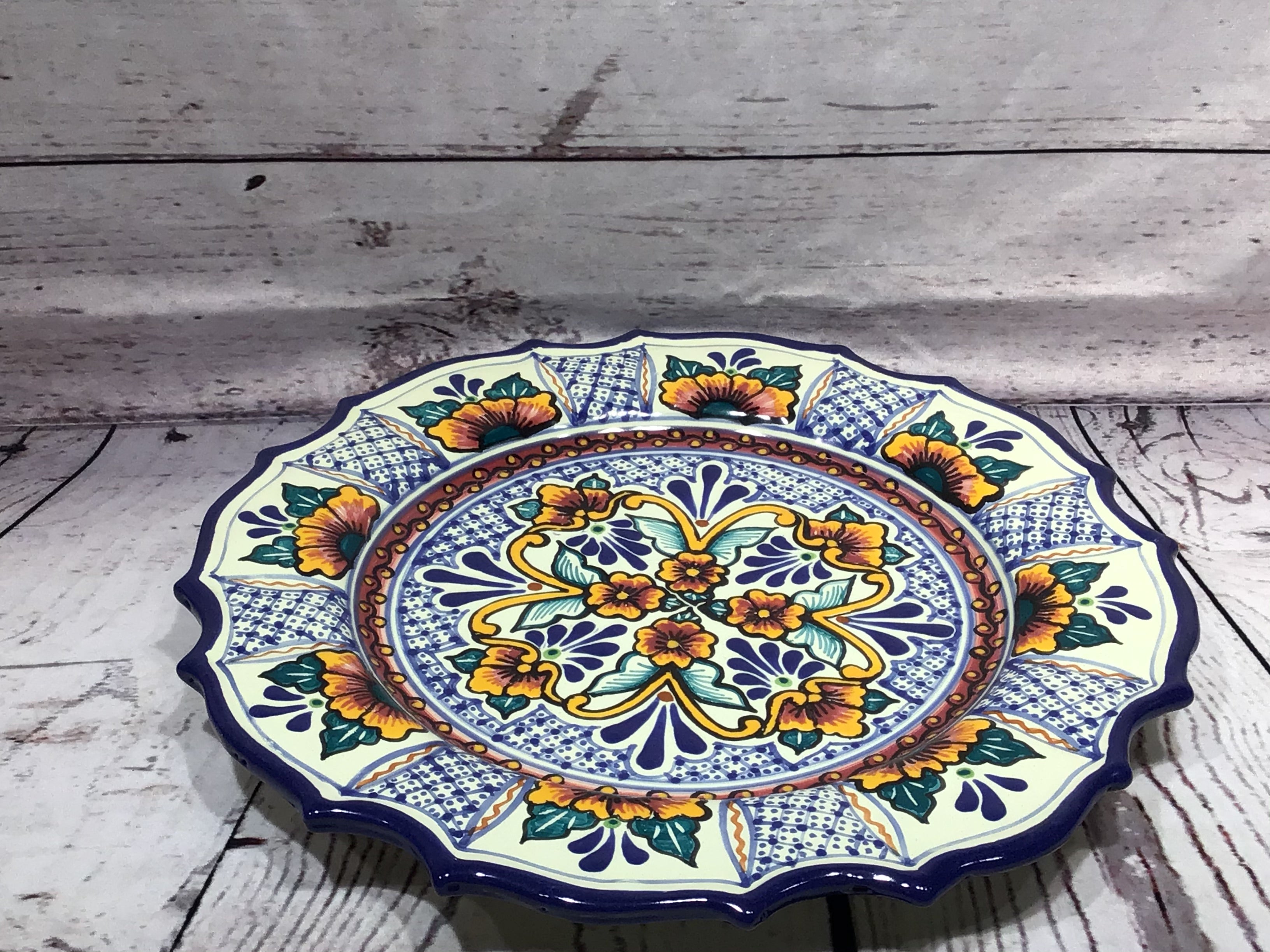 Handpainte pue hex platter