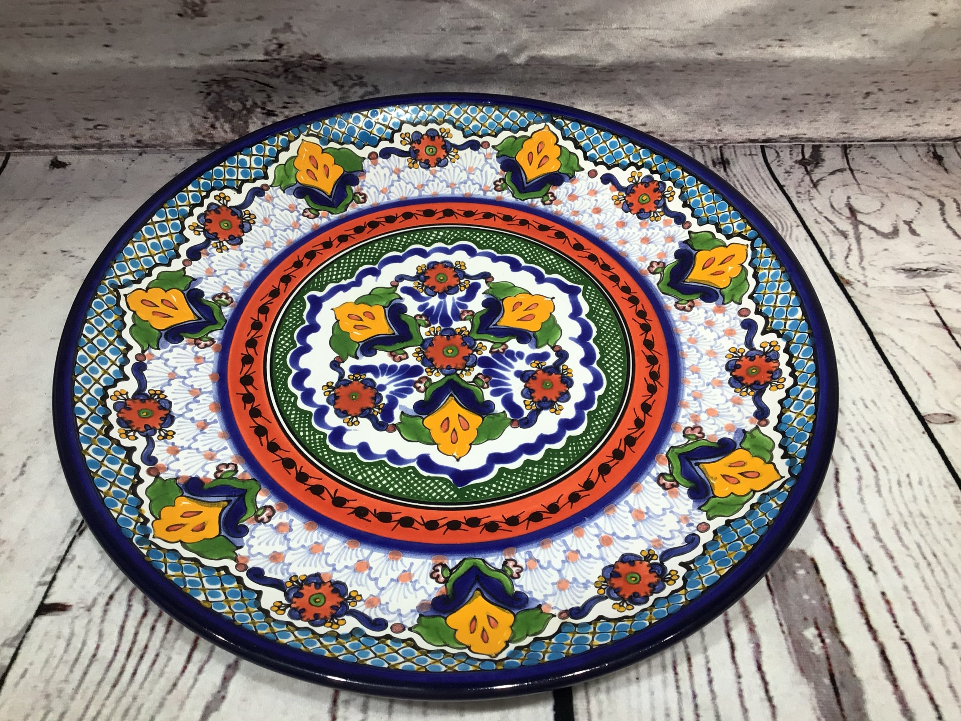 Handpaint pue hex platter
