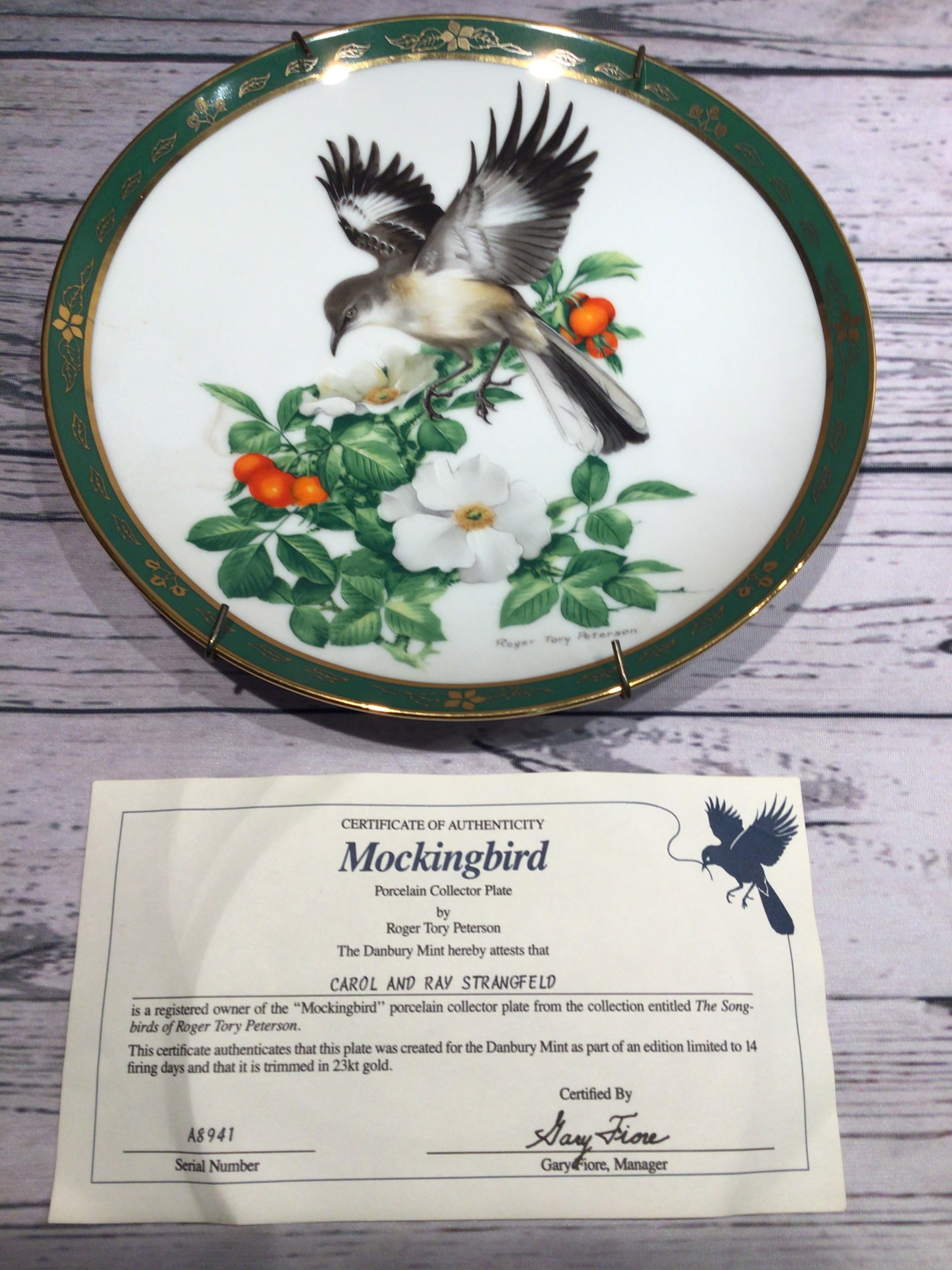 Roger Tro Petterson "Mockingbird" Plate