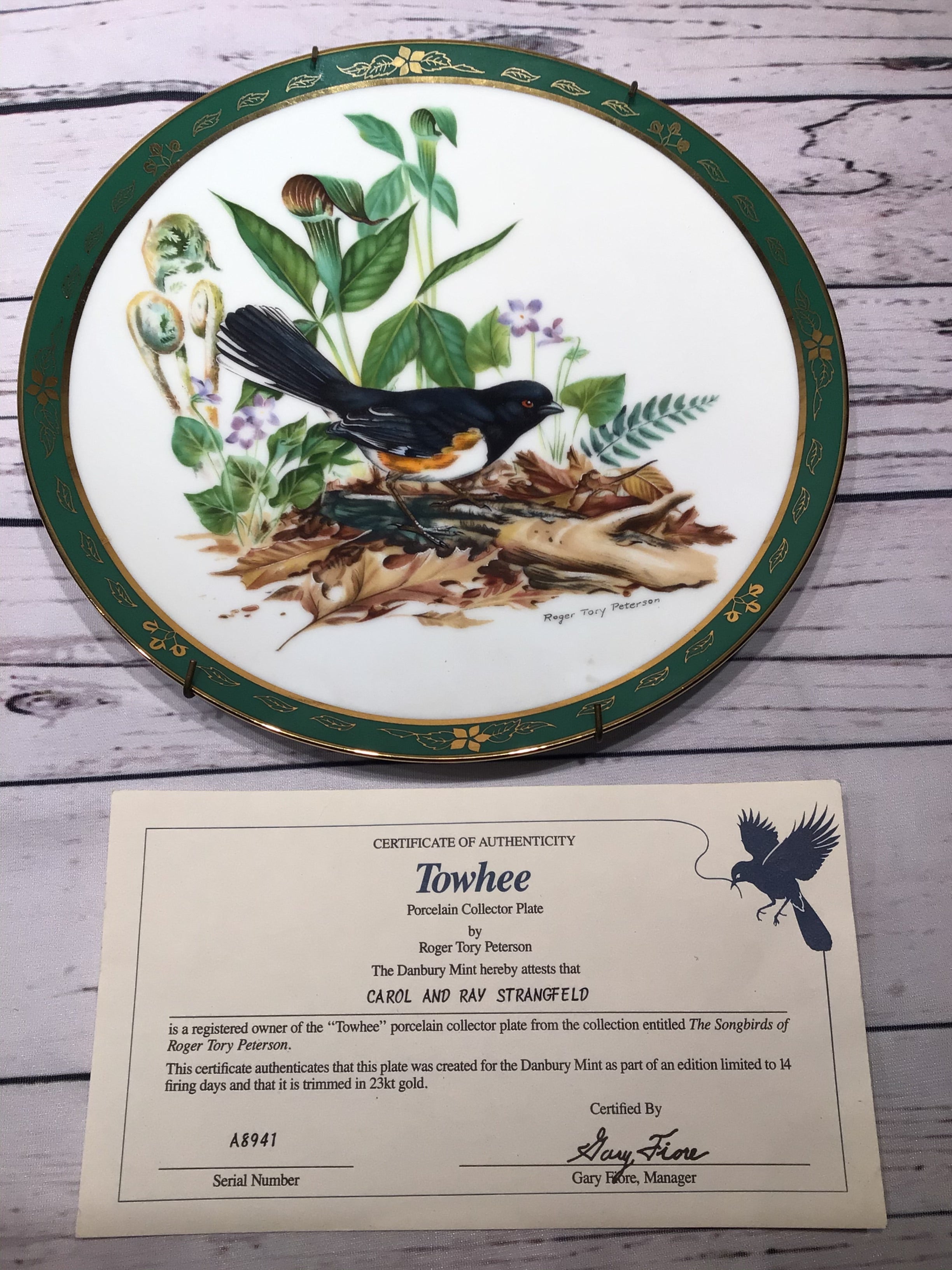 Roger Troy Peterson "Towhee" Plate