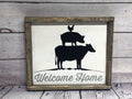 12" x 10" welcome home sign